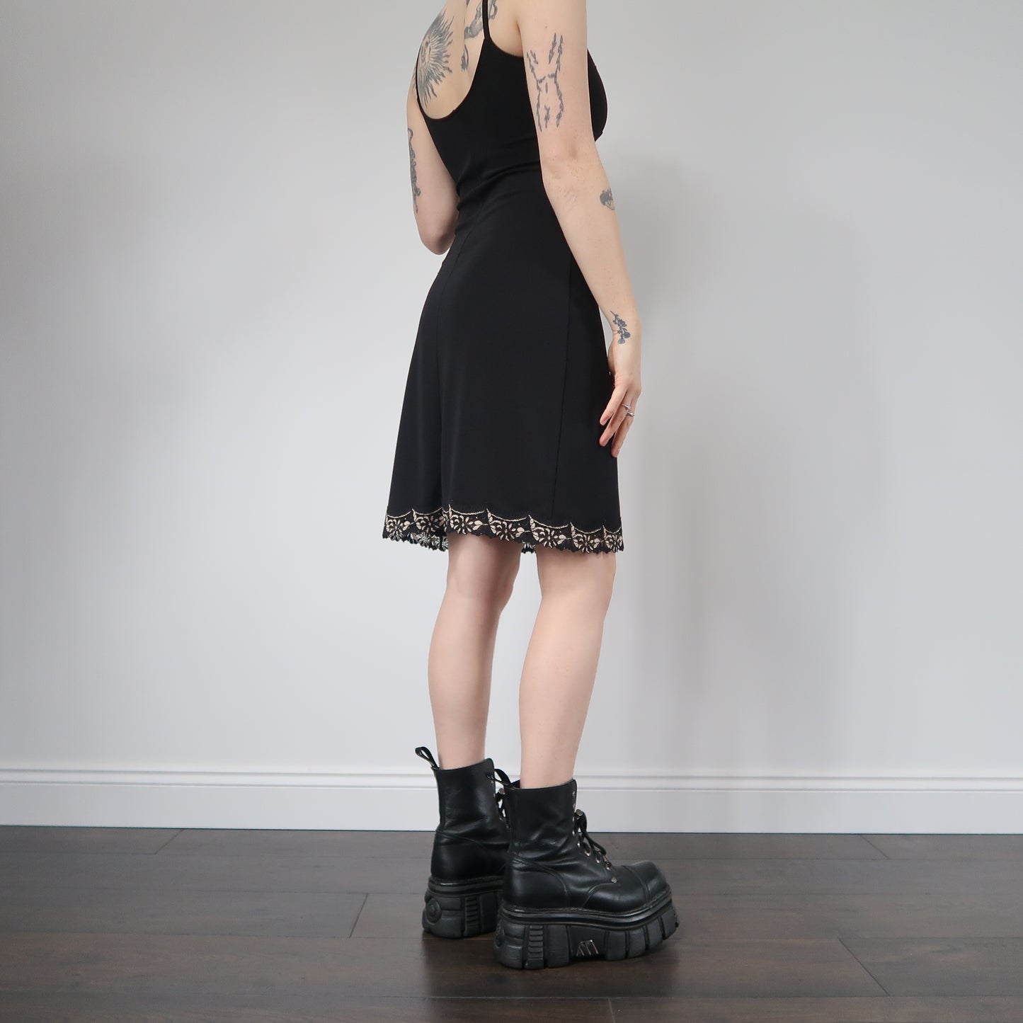 Black slip dress - size 10