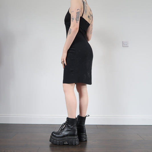 Black midi dress - size 8/10