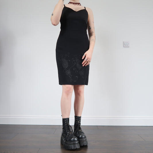 Black midi dress - size 8/10