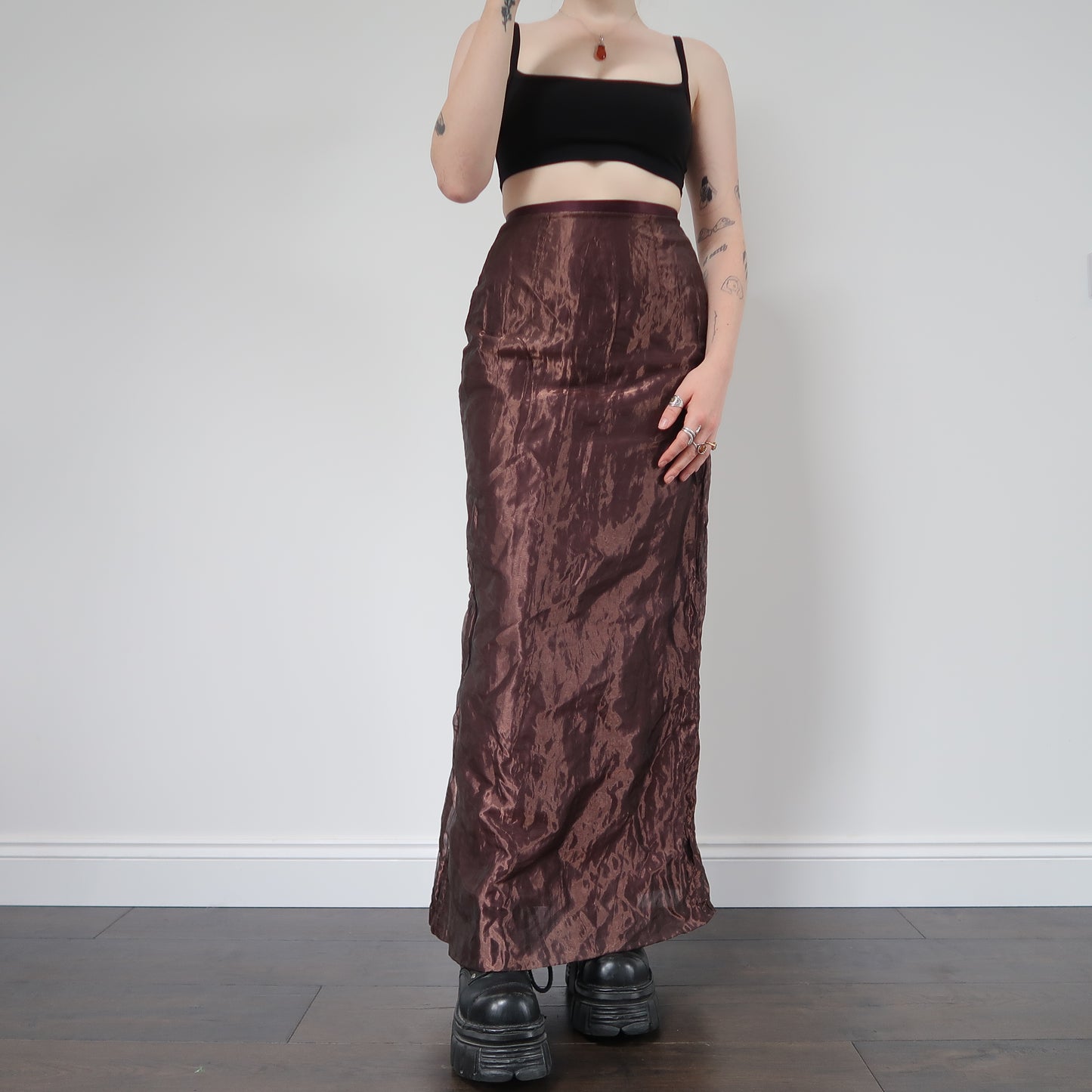 Brown grunge skirt - size 8