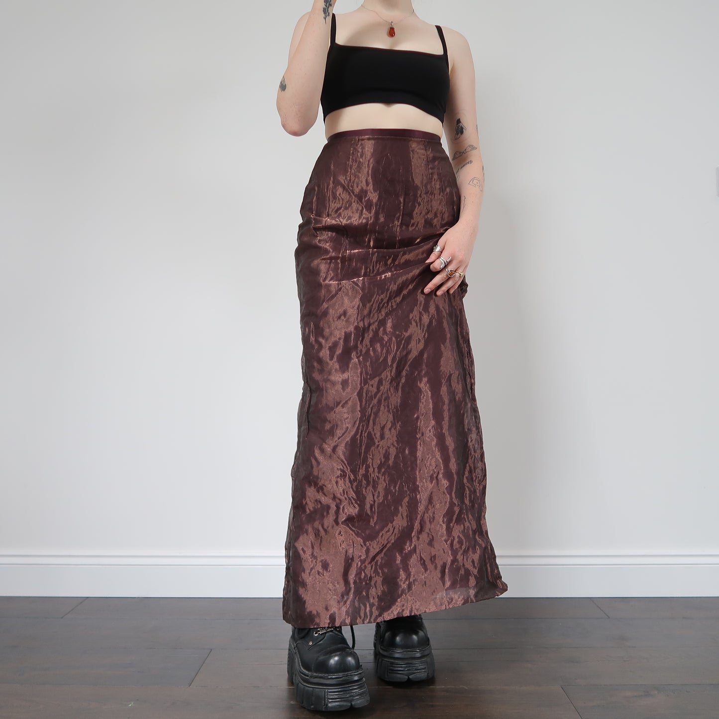 Brown grunge skirt - size 8